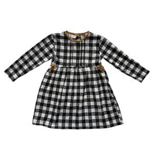 Zara Black + Gray Plaid Flannel Dress Size 4-5y